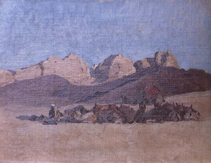 Ippolito Caffi Simoon in the Desert Spain oil painting art